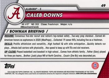 2023 Bowman University Chrome #49 Caleb Downs Back