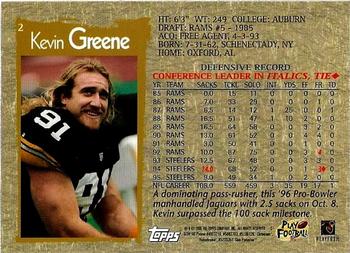 1996 Topps Chrome #2 Kevin Greene Back