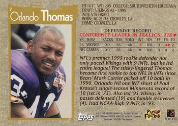 1996 Topps Chrome #7 Orlando Thomas Back