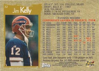 1996 Topps Chrome #32 Jim Kelly Back