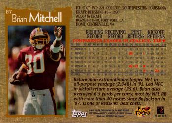 1996 Topps Chrome #87 Brian Mitchell Back