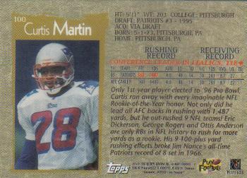 1996 Topps Chrome #100 Curtis Martin Back
