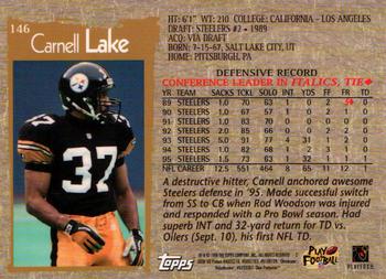 1996 Topps Chrome #146 Carnell Lake Back
