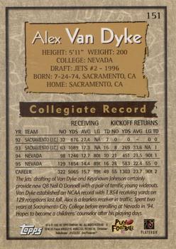 1996 Topps Chrome #151 Alex Van Dyke Back