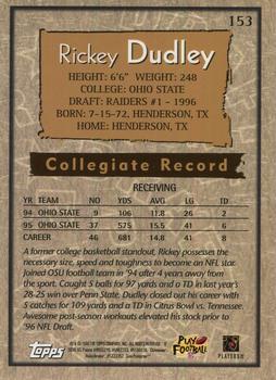 1996 Topps Chrome #153 Rickey Dudley Back