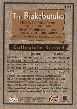 1996 Topps Chrome #157 Tim Biakabutuka Back