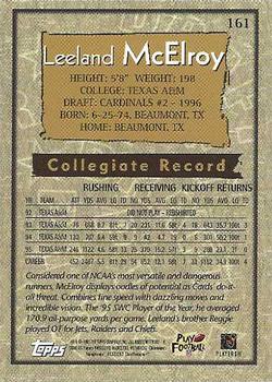 1996 Topps Chrome #161 Leeland McElroy Back