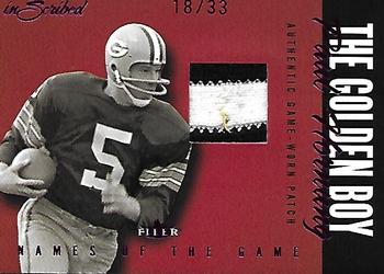 2004 Fleer Inscribed - Names of the Game Jersey Purple Patch #NGJ-PH2 Paul Hornung Front