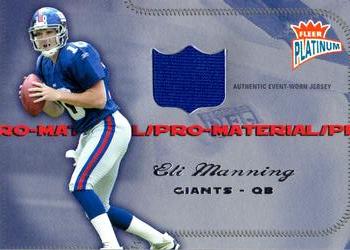 2004 Fleer Platinum - Pro Material Jersey #PM-EM Eli Manning Front