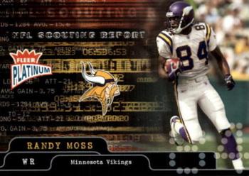 2004 Fleer Platinum - NFL Scouting Report #13 SR Randy Moss Front