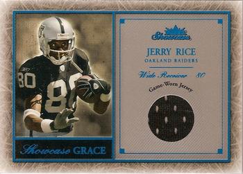 2004 Fleer Showcase - Showcase Grace Game-Used Material #SG-JR Jerry Rice Front