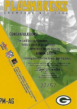 2004 Fleer Showcase - Playmakers Game Used #PM-AG6 Ahman Green Back