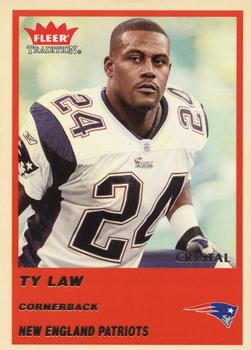 2004 Fleer Tradition - Crystal #160 Ty Law Front