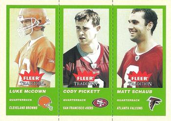 2004 Fleer Tradition - Green #358 Luke McCown /Cody Pickett /Matt Schaub  Front