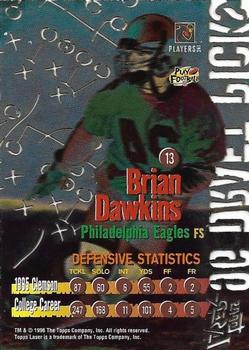 1996 Topps Laser - Draft Picks #13 Brian Dawkins Back
