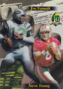 1996 Topps National Sports Collectors Convention Promos #NNO Joe Namath / Steve Young Front