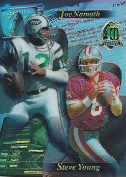 1996 Topps National Sports Collectors Convention Promos #NNO Joe Namath / Steve Young Front