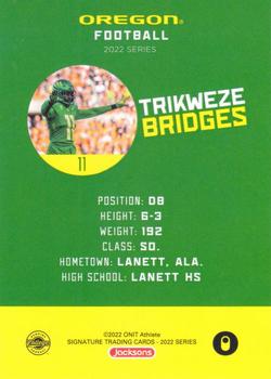 2022 ONIT Athlete Oregon Ducks #NNO Trikweze Bridges Back