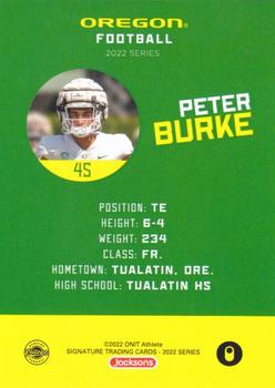 2022 ONIT Athlete Oregon Ducks #NNO Peter Burke Back