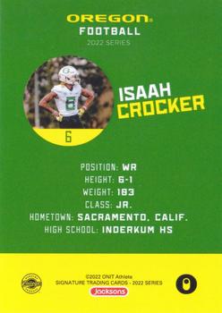 2022 ONIT Athlete Oregon Ducks #NNO Isaah Crocker Back