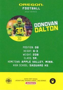2022 ONIT Athlete Oregon Ducks #NNO Donovan Dalton Back
