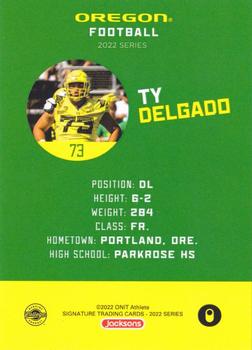 2022 ONIT Athlete Oregon Ducks #NNO Ty Delgado Back