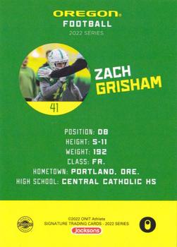 2022 ONIT Athlete Oregon Ducks #NNO Zach Grisham Back