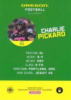 2022 ONIT Athlete Oregon Ducks #NNO Charlie Pickard Back