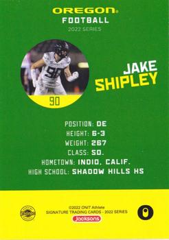 2022 ONIT Athlete Oregon Ducks #NNO Jake Shipley Back