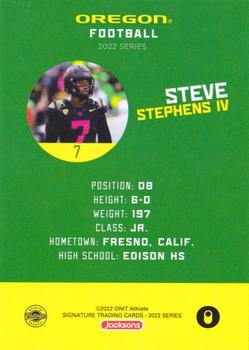 2022 ONIT Athlete Oregon Ducks #NNO Steve Stephens IV Back