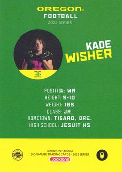 2022 ONIT Athlete Oregon Ducks #NNO Kade Wisher Back
