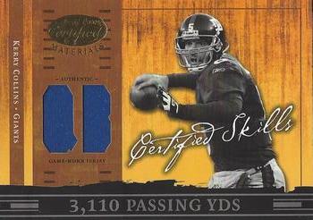2004 Leaf Certified Materials - Certified Skills Jersey Position #CS-13 Kerry Collins Front