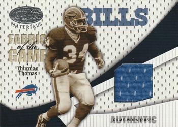 2004 Leaf Certified Materials - Fabric of the Game #FG-92 Thurman Thomas Front