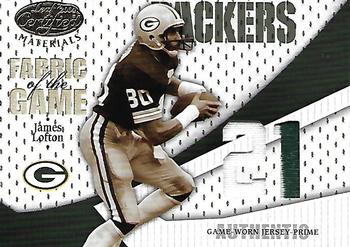 2004 Leaf Certified Materials - Fabric of the Game 21st Century #FG-45 James Lofton Front