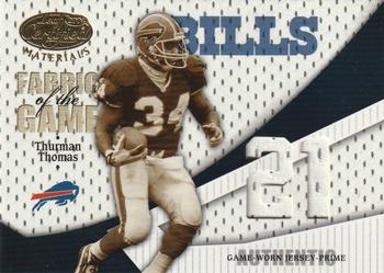 2004 Leaf Certified Materials - Fabric of the Game 21st Century #FG-92 Thurman Thomas Front