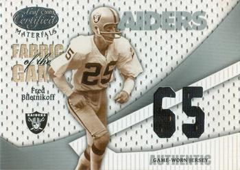 2004 Leaf Certified Materials - Fabric of the Game Debut Year #FG-38 Fred Biletnikoff Front