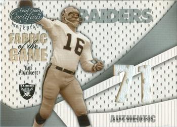2004 Leaf Certified Materials - Fabric of the Game Debut Year #FG-51 Jim Plunkett Front