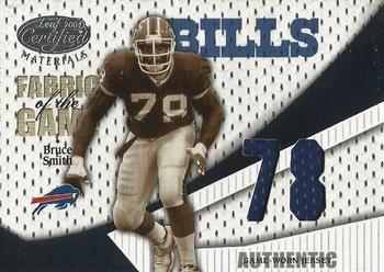 2004 Leaf Certified Materials - Fabric of the Game Jersey Number #FG-11 Bruce Smith Front