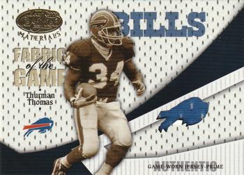 2004 Leaf Certified Materials - Fabric of the Game Team Logo #FG-92 Thurman Thomas Front