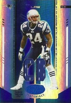2004 Leaf Certified Materials - Mirror Blue Materials #73 Ty Law Front