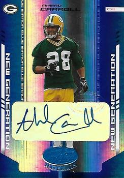 2004 Leaf Certified Materials - Mirror Blue Signatures #152 Ahmad Carroll Front