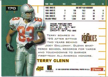 1996 Ultra #170 Terry Glenn Back