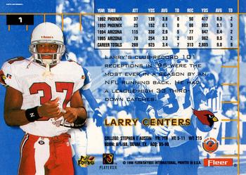 1996 Ultra #1 Larry Centers Back