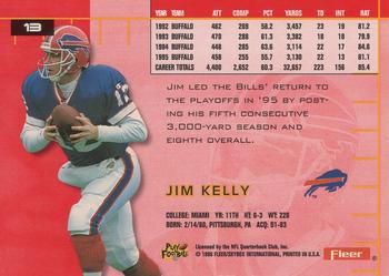 1996 Ultra #13 Jim Kelly Back
