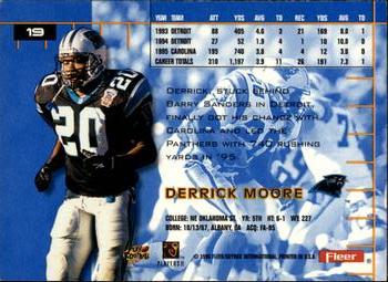 1996 Ultra #19 Derrick Moore Back