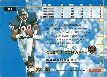 1996 Ultra #21 Curtis Conway Back