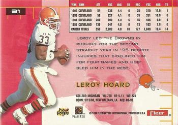 1996 Ultra #31 Leroy Hoard Back