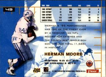1996 Ultra #49 Herman Moore Back