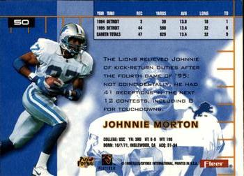 1996 Ultra #50 Johnnie Morton Back