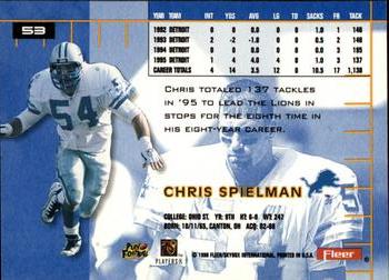 1996 Ultra #53 Chris Spielman Back